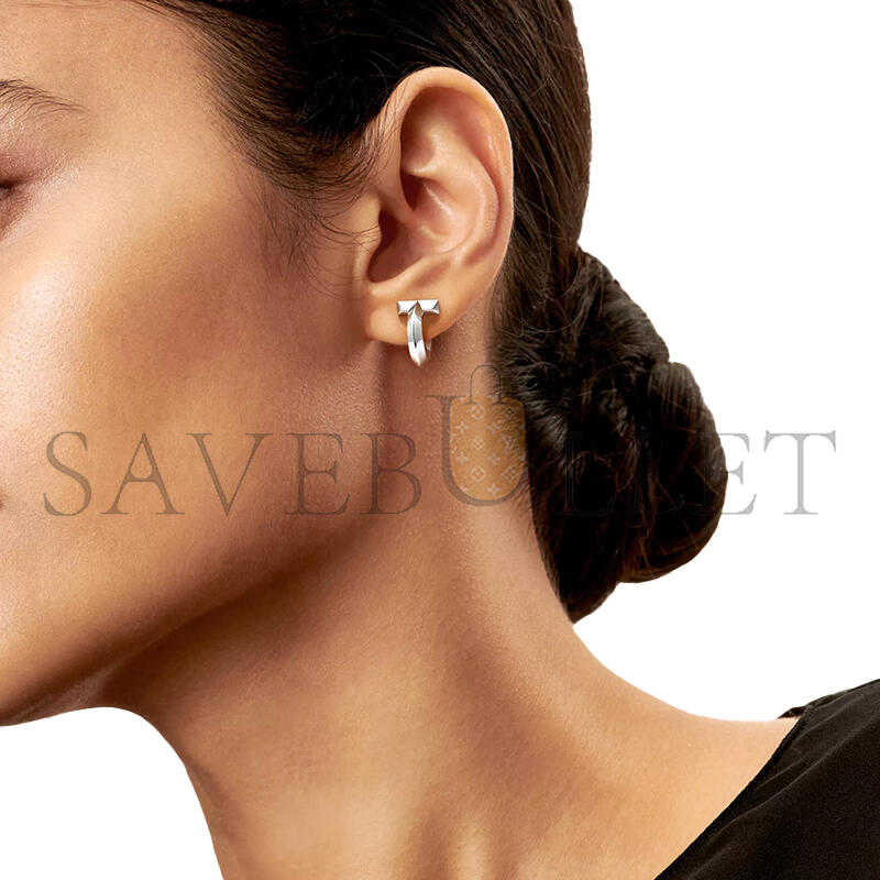 TIFFANY T T1 HOOP EARRINGS IN WHITE GOLD 70811243